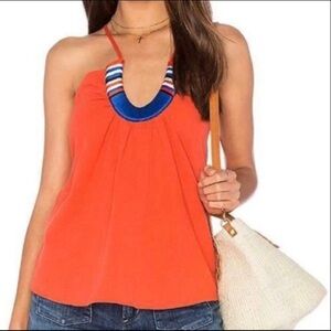 Piper by Townsen LA, Cotton Babydoll With Horseshoe Neck-Orange, Sz XS